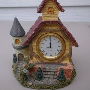 Whimsical Cottage Clock Tower – Decorative Quartz Style – Finished All Sides